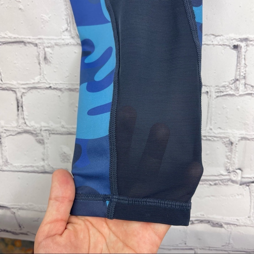 ✅ ZYIA Navy Camo Mesh Light N Tight High Rise Leggings Size 6-8 - Picture 3 of 9